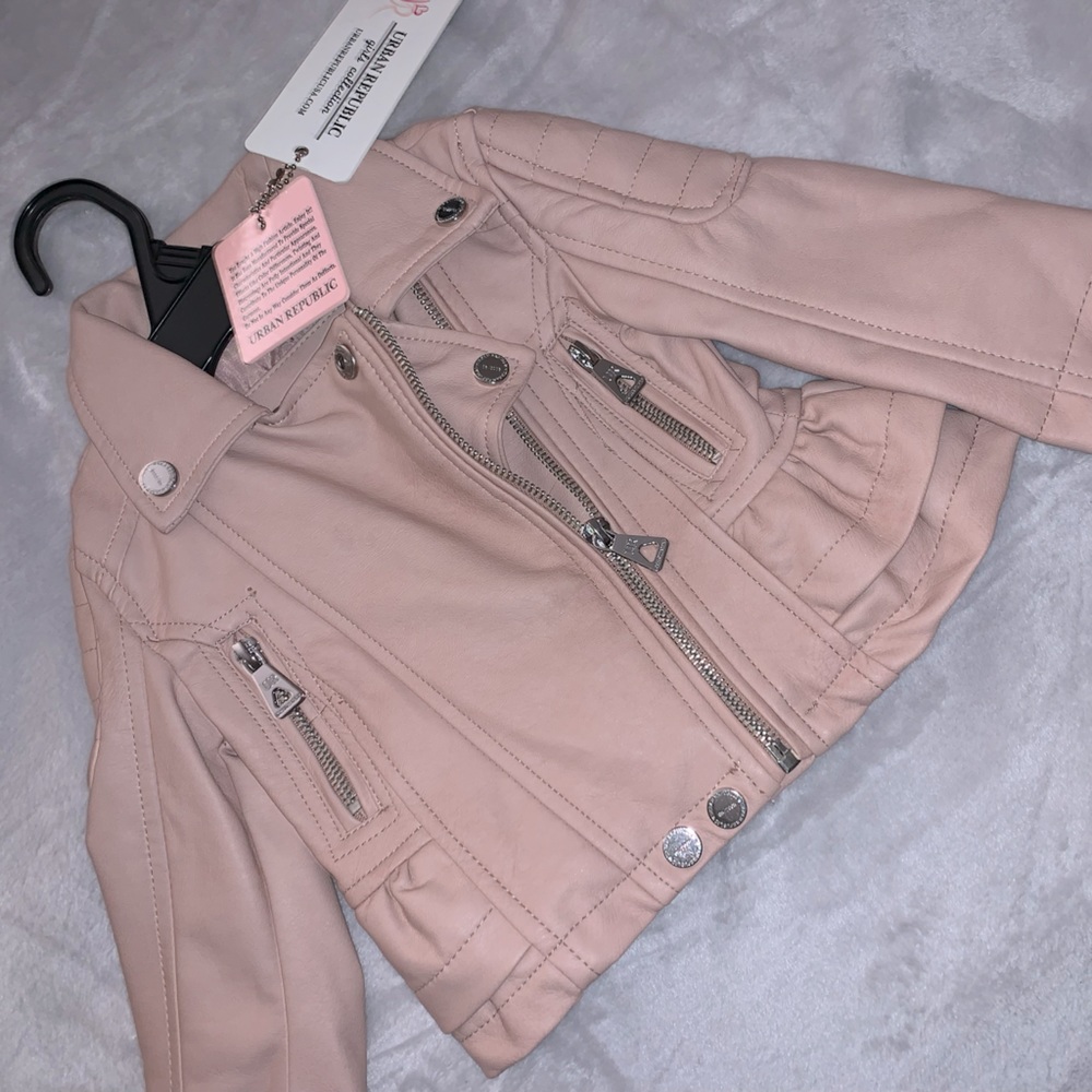 NWT Baby Girls Faux Leather Moto Jacket